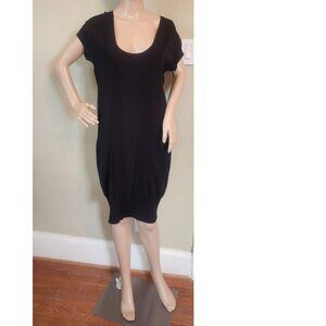 Laundry Cap Sleeve Sweater Dress in Black